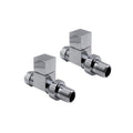 Kartell Cube Straight Steel Radiator Valve Chrome