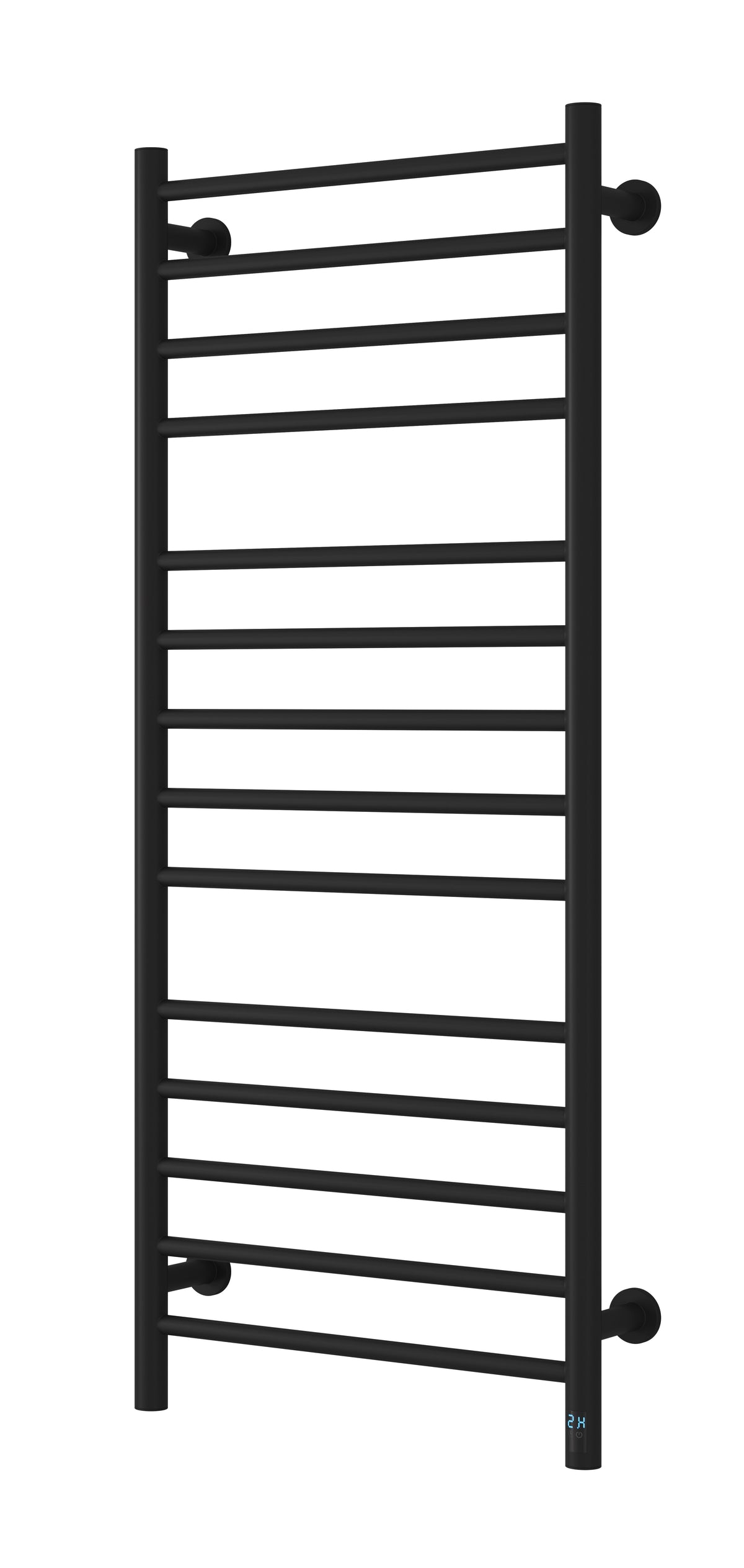 Reina Arnage Straight Matt Black Stainless Steel Heated Towel Rail Radiator