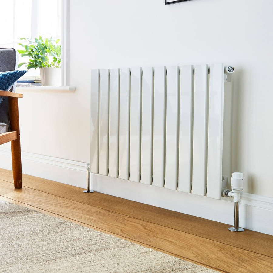 Kartell Boston Steel White Single/Double Horizontal Designer Radiator