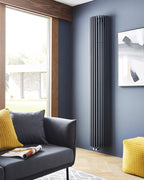 Kartell Cincinnati Steel Anthracite Vertical Designer Radiator - 2000mm x 351mm