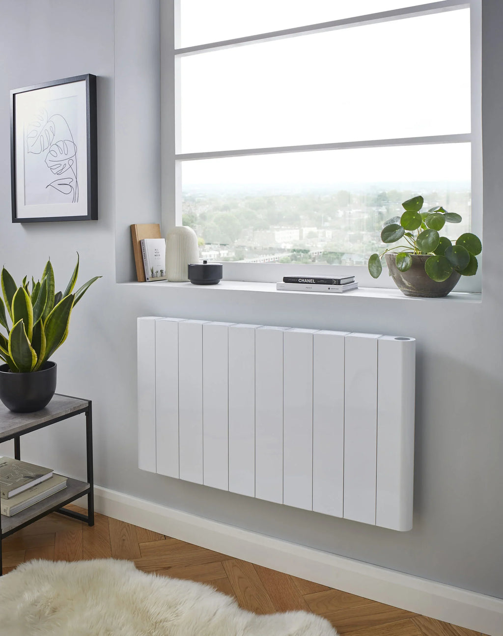 Kartell Capri Electric Aluminium Panel Heater 2000W Horizontal 500 x 907mm, White