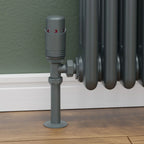 TradeRad Delta Angled TRV Gunboat Grey Thermostatic Radiator Valve