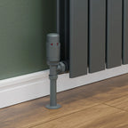 TradeRad Delta Angled TRV Gunboat Grey Thermostatic Radiator Valve