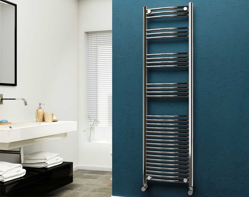 Eastgate 22Mm Steel Chrome Curved Heated Towel Rails