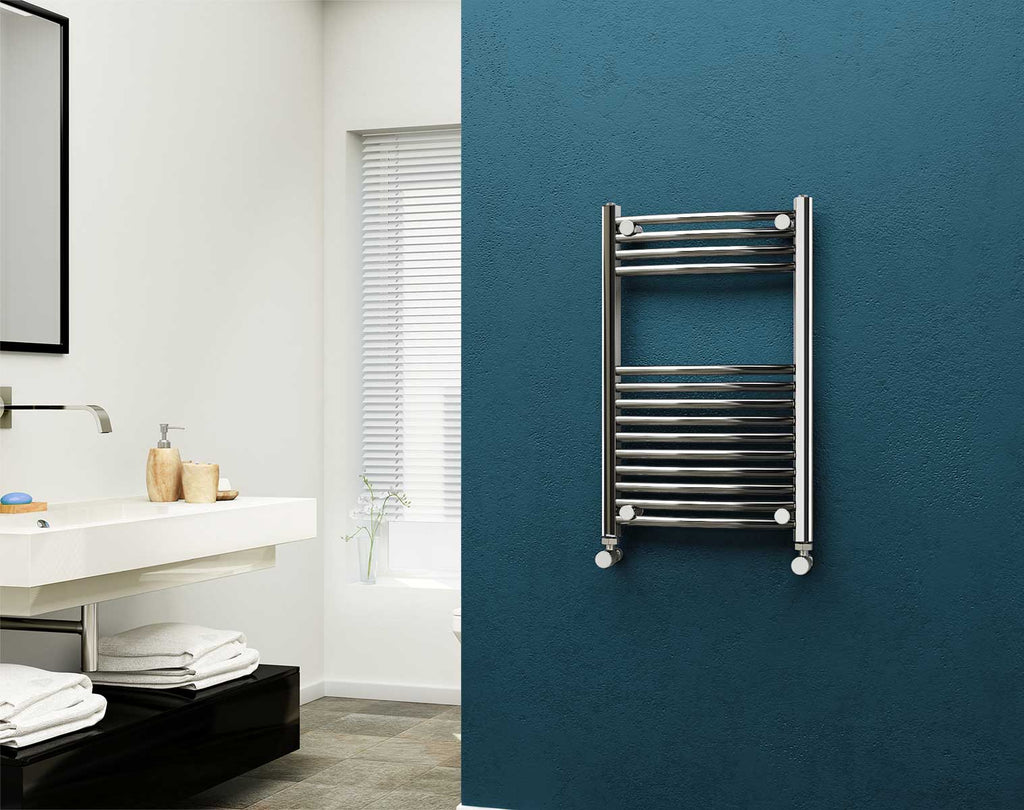 Eastgate 22Mm Steel Chrome Curved Heated Towel Rails