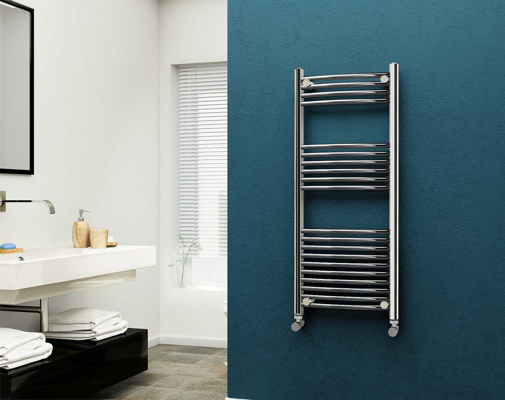 Eastgate 22Mm Steel Chrome Curved Heated Towel Rails
