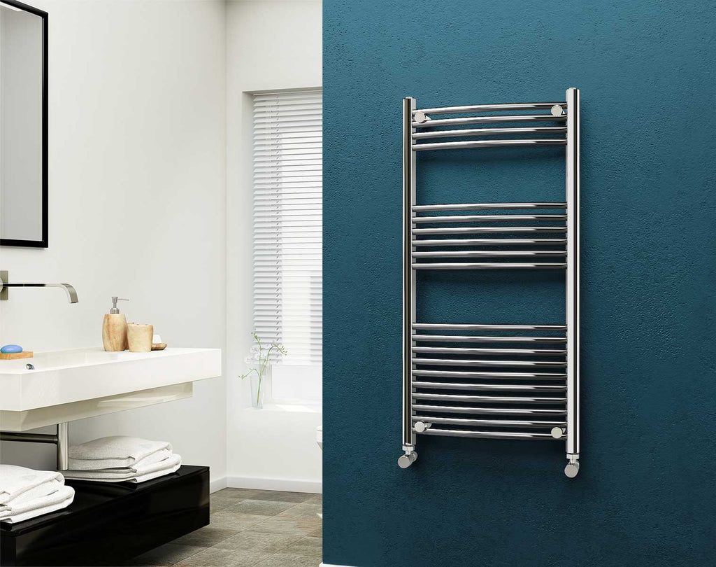 Eastgate 22Mm Steel Chrome Curved Heated Towel Rails