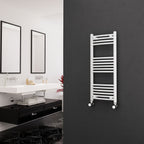Eastgate 22Mm Steel White Curved Heated Towel Rails