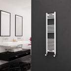 Eastgate 22Mm Steel White Curved Heated Towel Rails