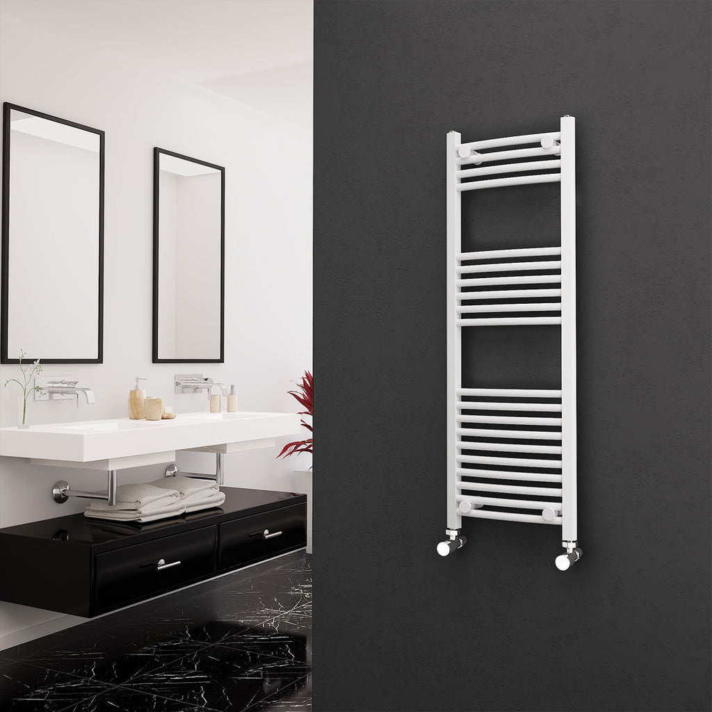 Eastgate 22Mm Steel White Curved Heated Towel Rails
