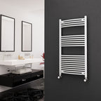 Eastgate 22Mm Steel White Curved Heated Towel Rails