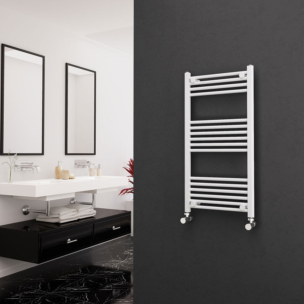 Eastgate 22Mm Steel White Straight Heated Towel Rails