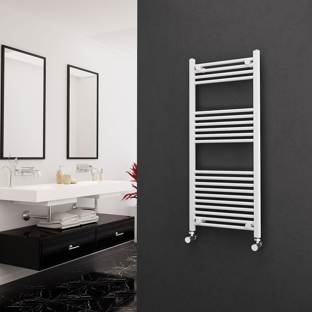 Eastgate 22Mm Steel White Straight Heated Towel Rails