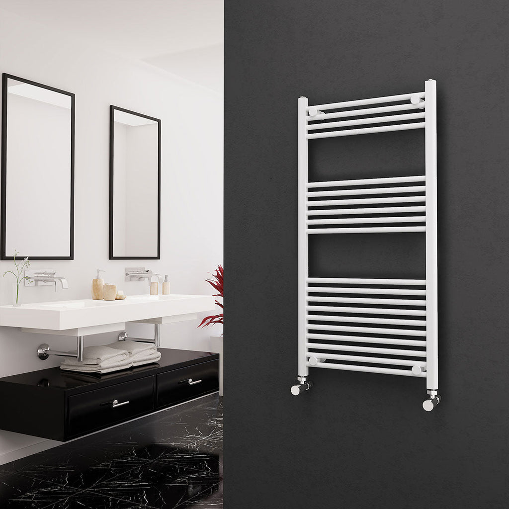 Eastgate 22Mm Steel White Straight Heated Towel Rails