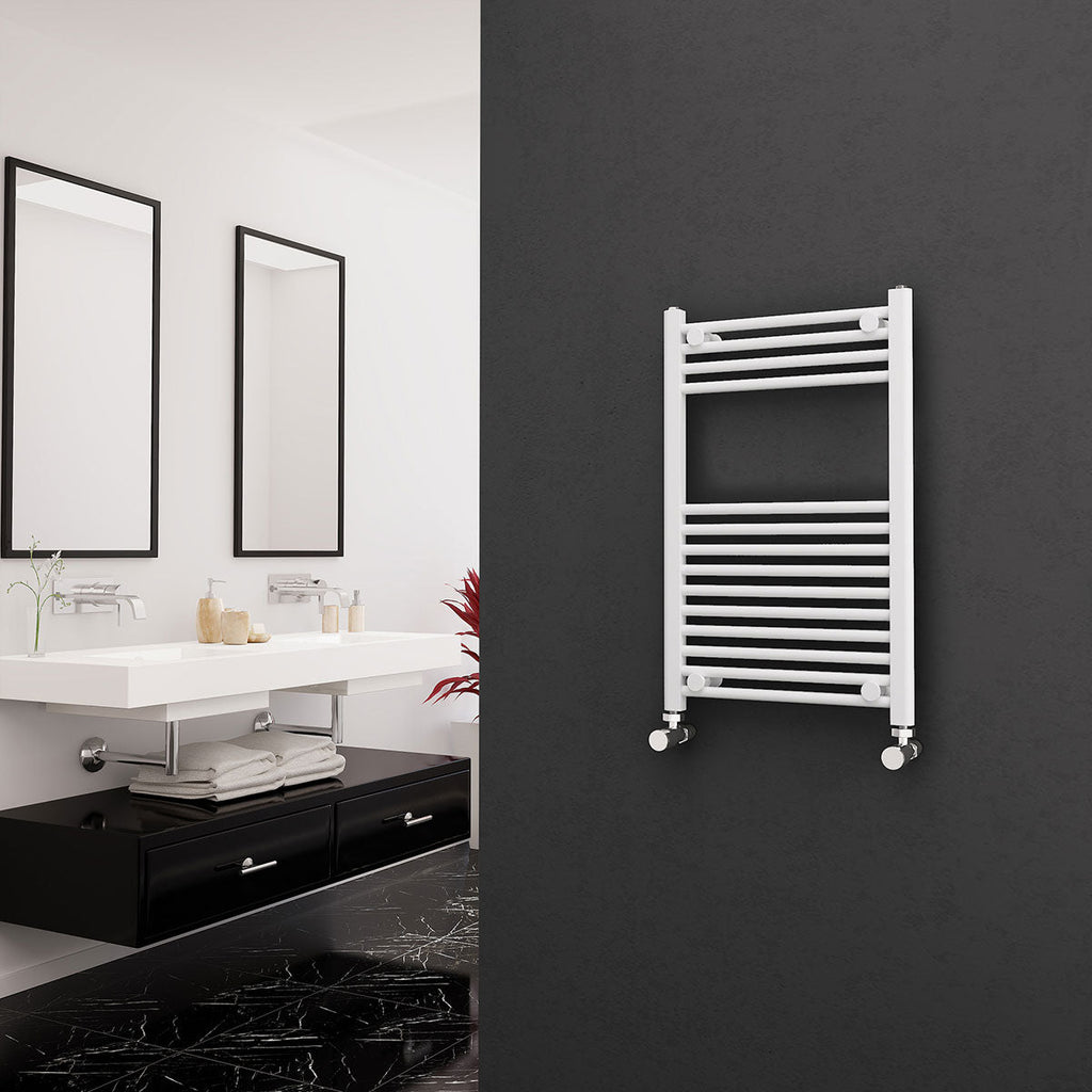 Eastgate 22Mm Steel White Straight Heated Towel Rails