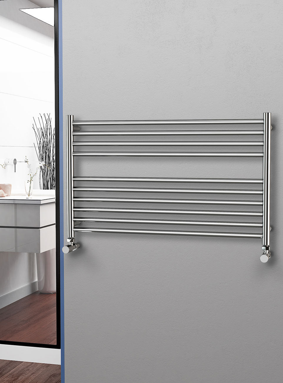 Eastgate 304 Straight Polished Stainless Steel Heated Towel Rails