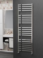 Eastgate Square Tube Polished Stainless Steel Heated Towel Rails