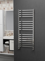 Eastgate Square Tube Polished Stainless Steel Heated Towel Rails