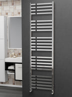 Eastgate Square Tube Polished Stainless Steel Heated Towel Rails