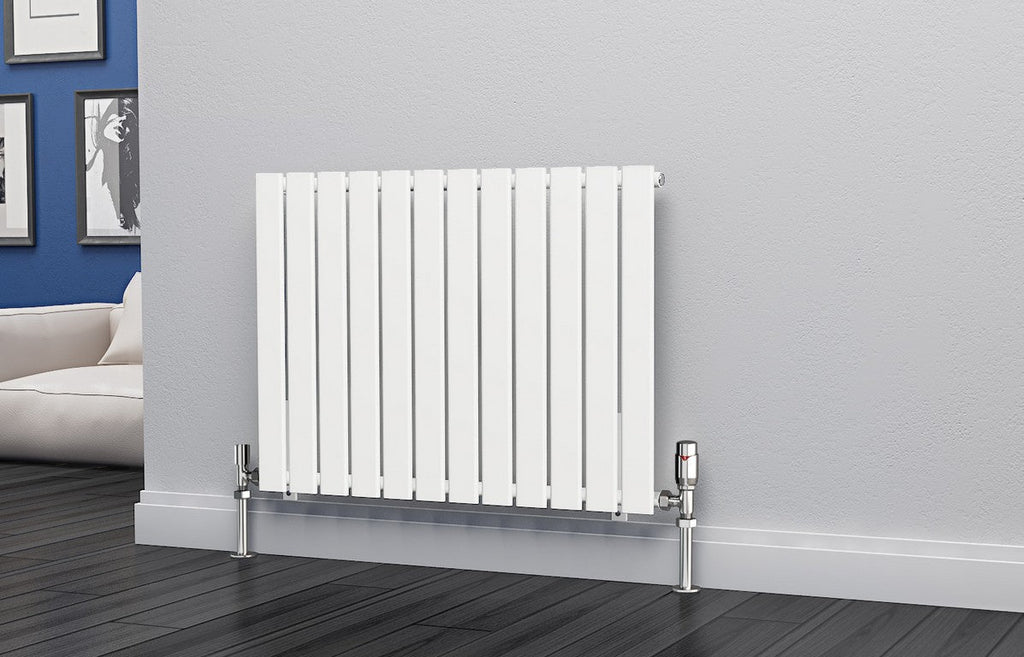 Eastgate Eben Steel White Single/Double Panel Horizontal Designer Radiators - Central Heating