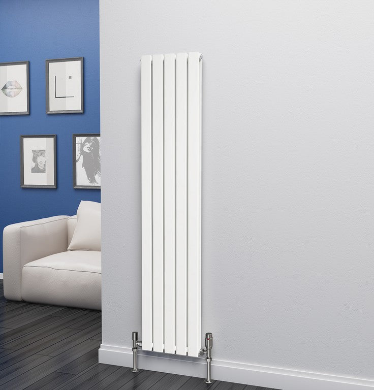 Eastgate Eben Steel White Single/Double Panel Vertical Designer Radiators - Central Heating