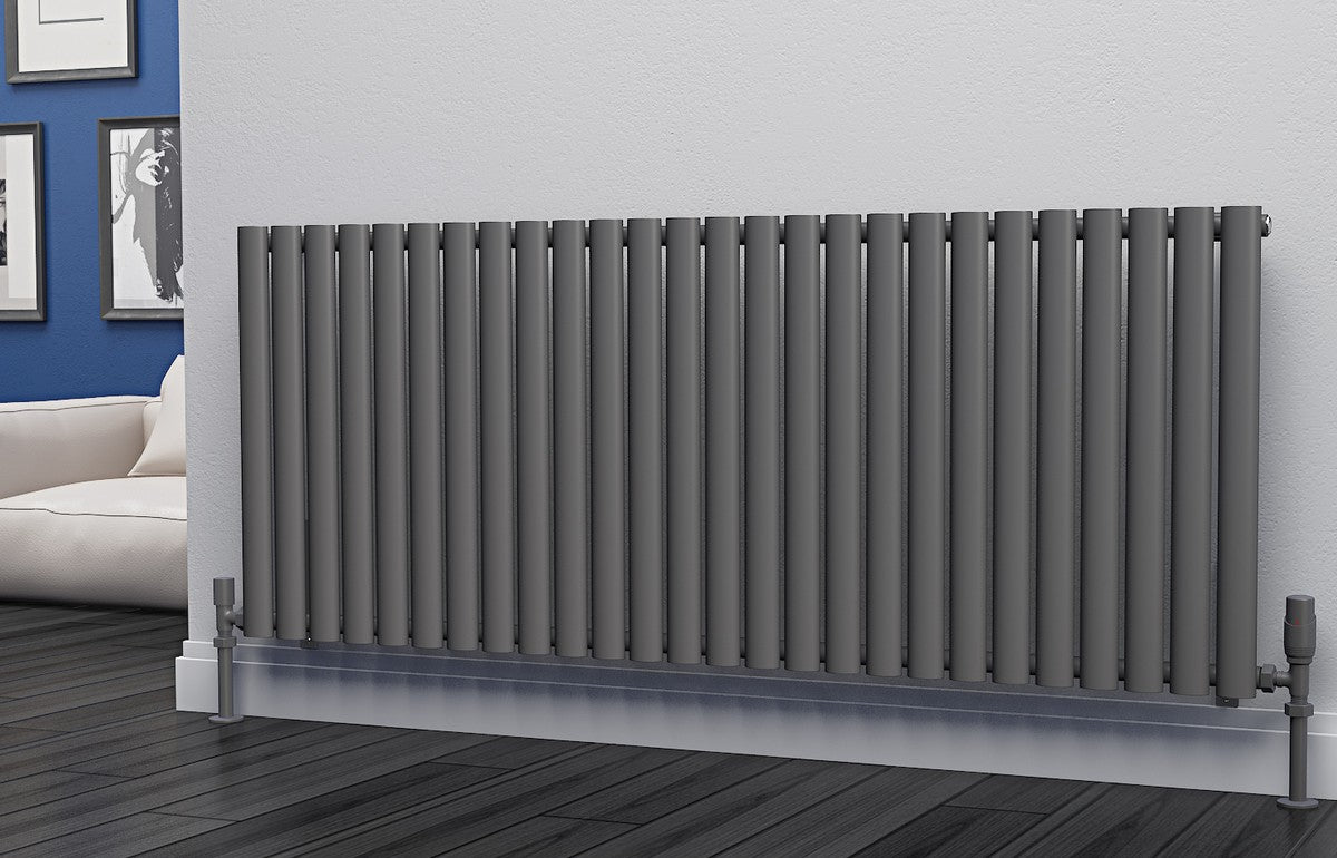 Eastgate Eclipse Steel Anthracite Single/Double Panel Horizontal Designer Radiators - Central Heating
