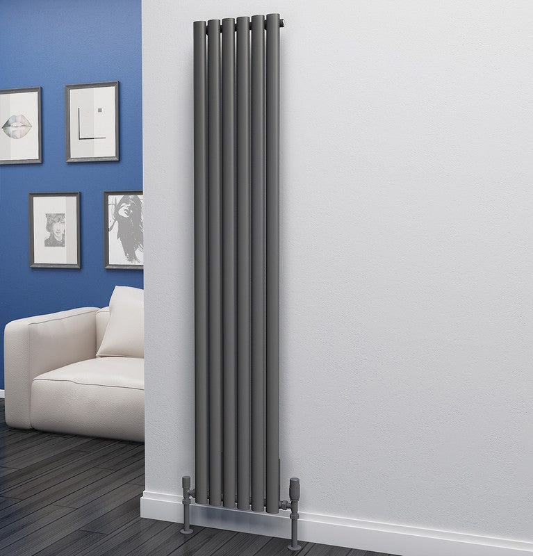 Eastgate Eclipse Steel Anthracite Single/Double Panel Vertical Designer Radiators - Central Heating