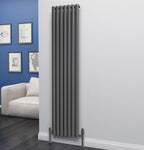 Eastgate Eclipse Steel Anthracite Single/Double Panel Vertical Designer Radiators - Central Heating