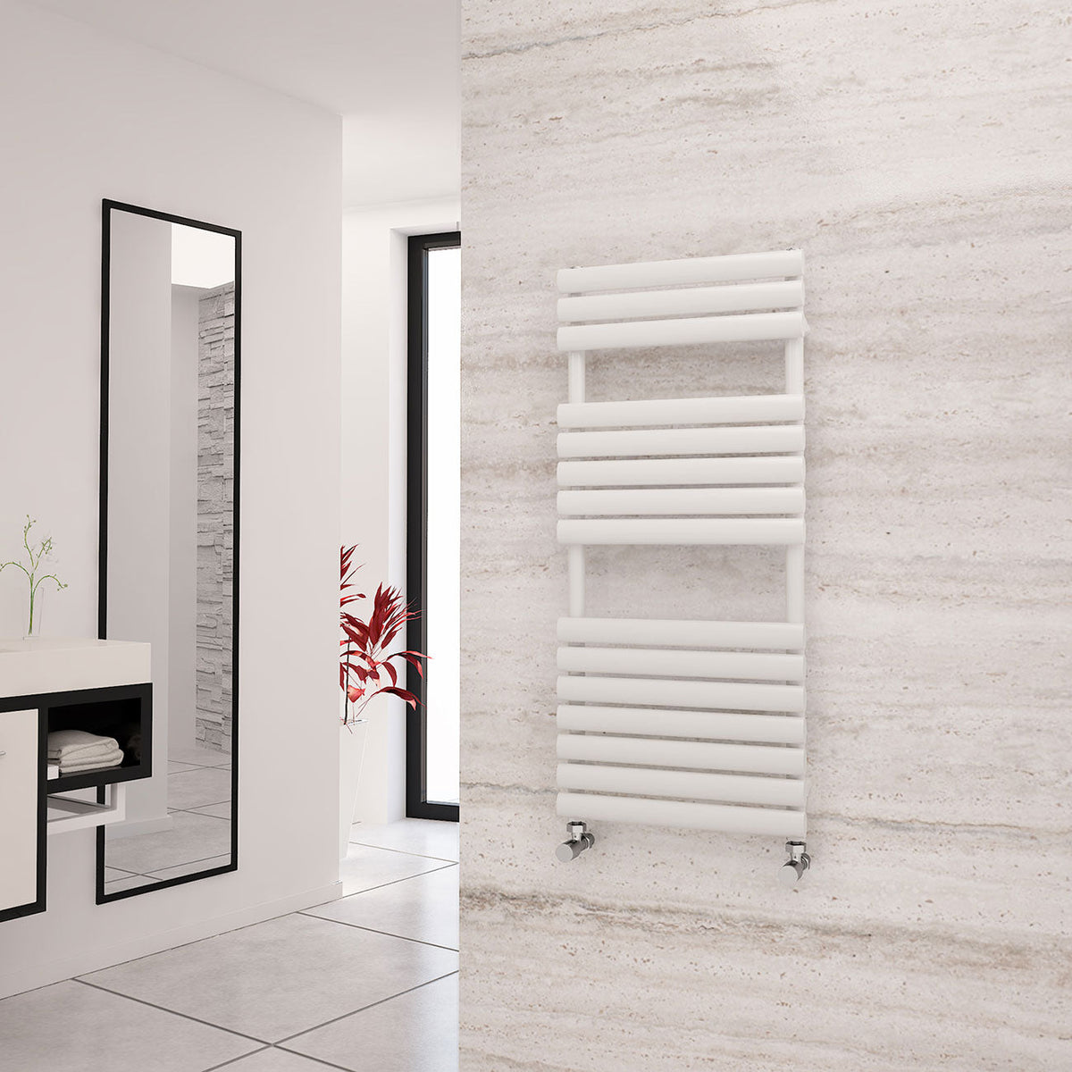 Eastgate Eclipse Steel White Designer Heated Towel Rails