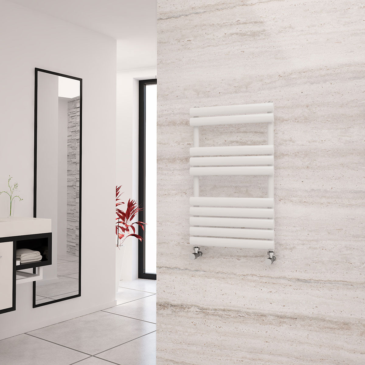 Eastgate Eclipse Steel White Designer Heated Towel Rails
