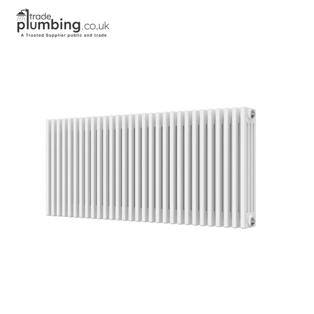 Traderad Paragon 4 Column Horizontal Radiator, White (view 2)