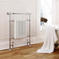 Kartell Las Vegas Design Traditional Heated Towel Radiator 945Mm X 675Mm - Chrome & White
