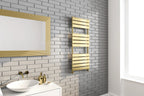 Kartell Malibu 1200 x 500mm Heated Towel Rail - Brushed Brass (view 2)