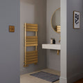 Kartell Malibu 1200 x 500mm Heated Towel Rail - Brushed Brass