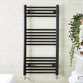 Kartell 22Mm Straight Black Classic Ladder Heated Towel Rails