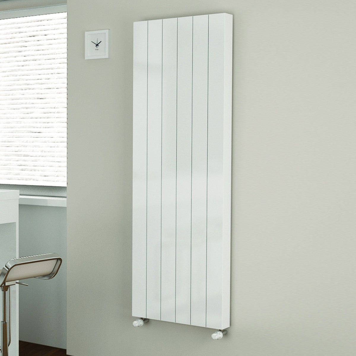 Kartell Premium K-Flat Type 10 White Steel Single Panel Vertical Designer Radiators