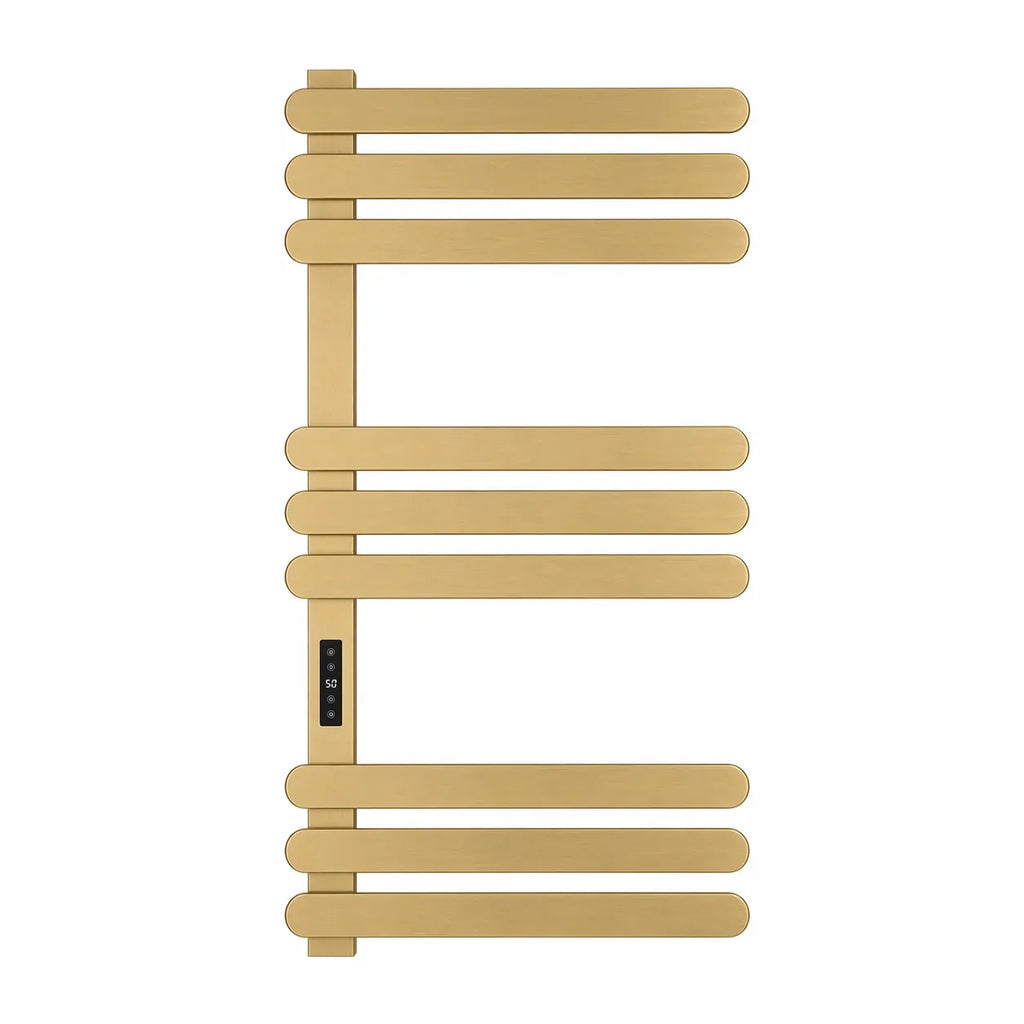 Kartell Selecta Smart Dry Electric Towel Rail 1100 x 500mm - Brushed Brass (view 3)