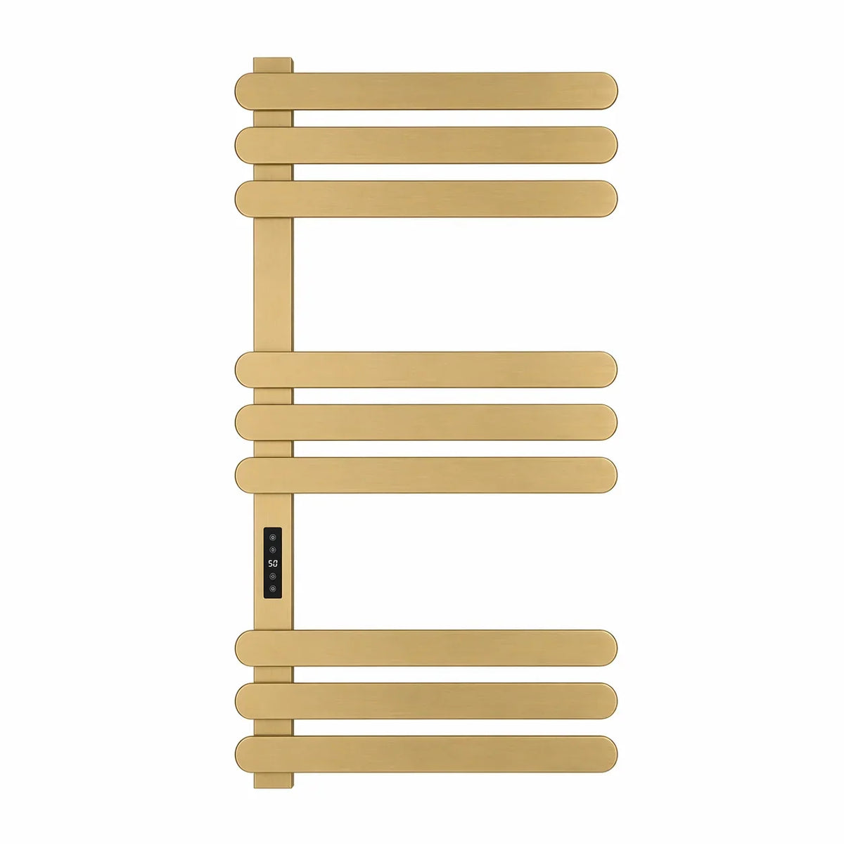 Kartell Selecta Smart Dry Electric Towel Rail 1100 x 500mm - Brushed Brass (view 3)