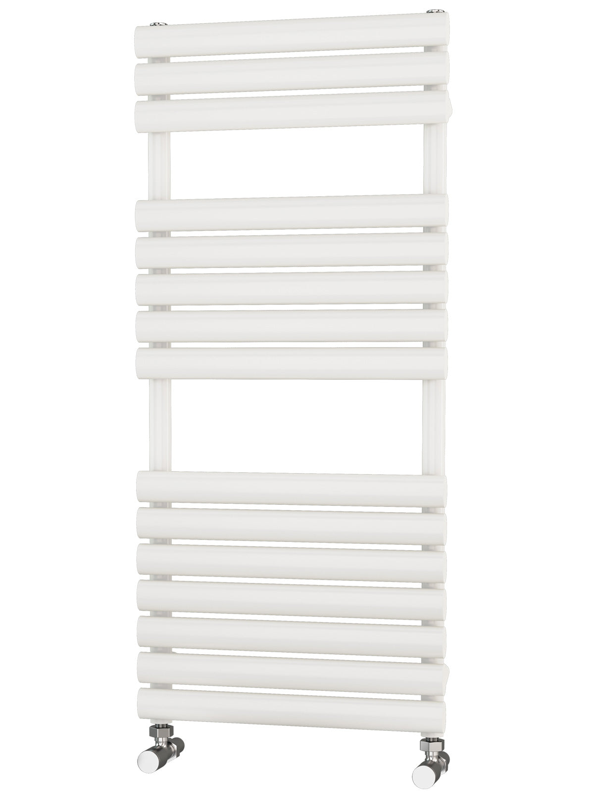 Traderad Elliptical Tube White Designer Heated Towel Rails