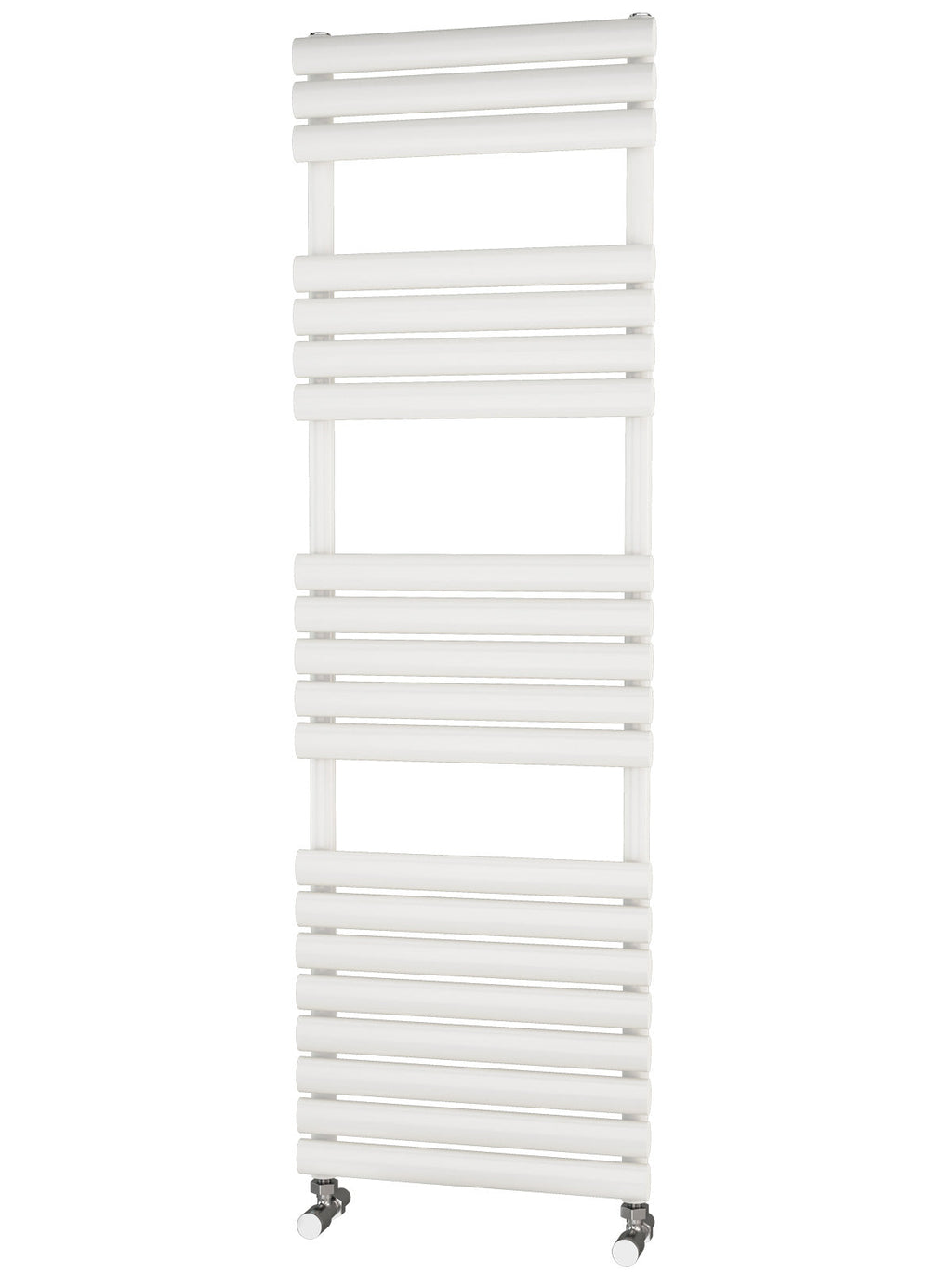 Traderad Elliptical Tube White Designer Heated Towel Rails