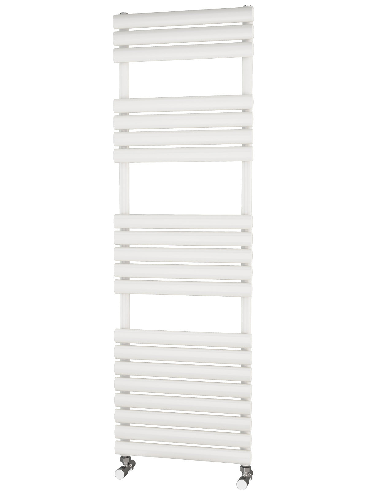 Traderad Elliptical Tube White Designer Heated Towel Rails