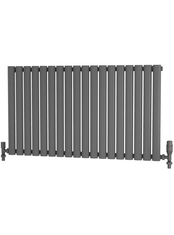 Traderad Elliptical Tube Steel Anthracite Horizontal Designer Radiators