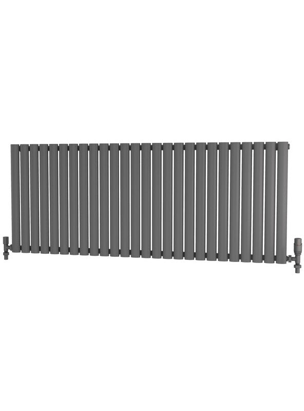 Traderad Elliptical Tube Steel Anthracite Horizontal Designer Radiators