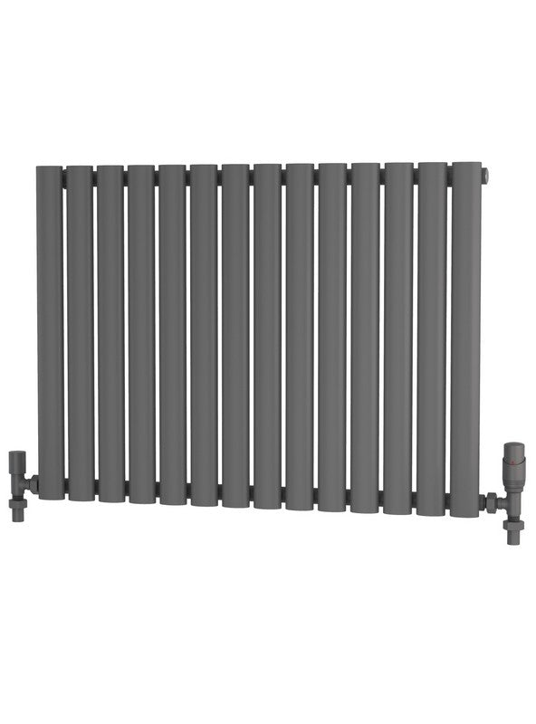 Traderad Elliptical Tube Steel Anthracite Horizontal Designer Radiators
