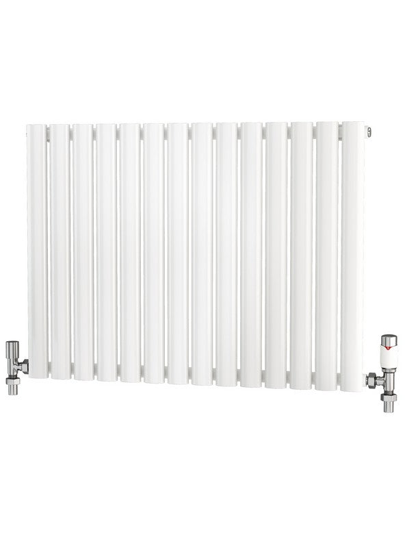 Traderad Elliptical Tube Steel White Horizontal Designer Radiators