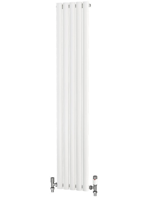 Traderad Elliptical Tube Steel White Vertical Designer Radiators - Central Heating