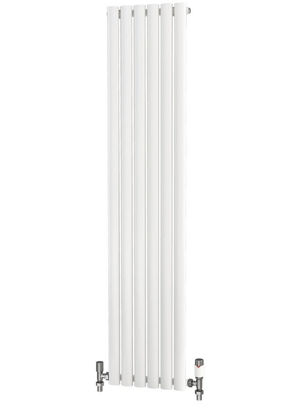 Traderad Elliptical Tube Steel White Vertical Designer Radiators - Central Heating