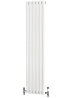 Traderad Elliptical Tube Steel White Vertical Designer Radiators - Central Heating