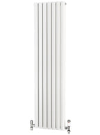 Traderad Elliptical Tube Steel White Vertical Designer Radiators - Central Heating