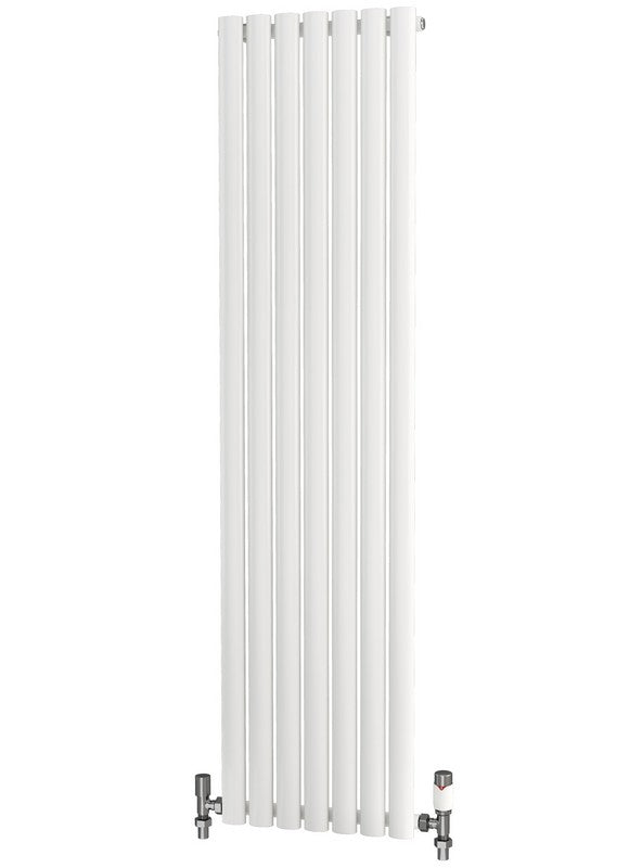 Traderad Elliptical Tube Steel White Vertical Designer Radiators - Central Heating